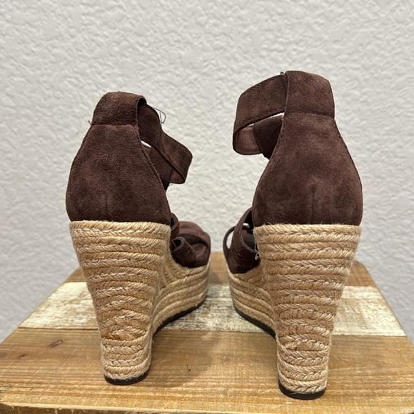 UGG Brown Suede Espadrille Sandals Size 6 - Picture 5 of 7